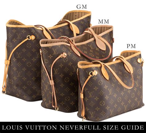 louis vuitton tote size chart.